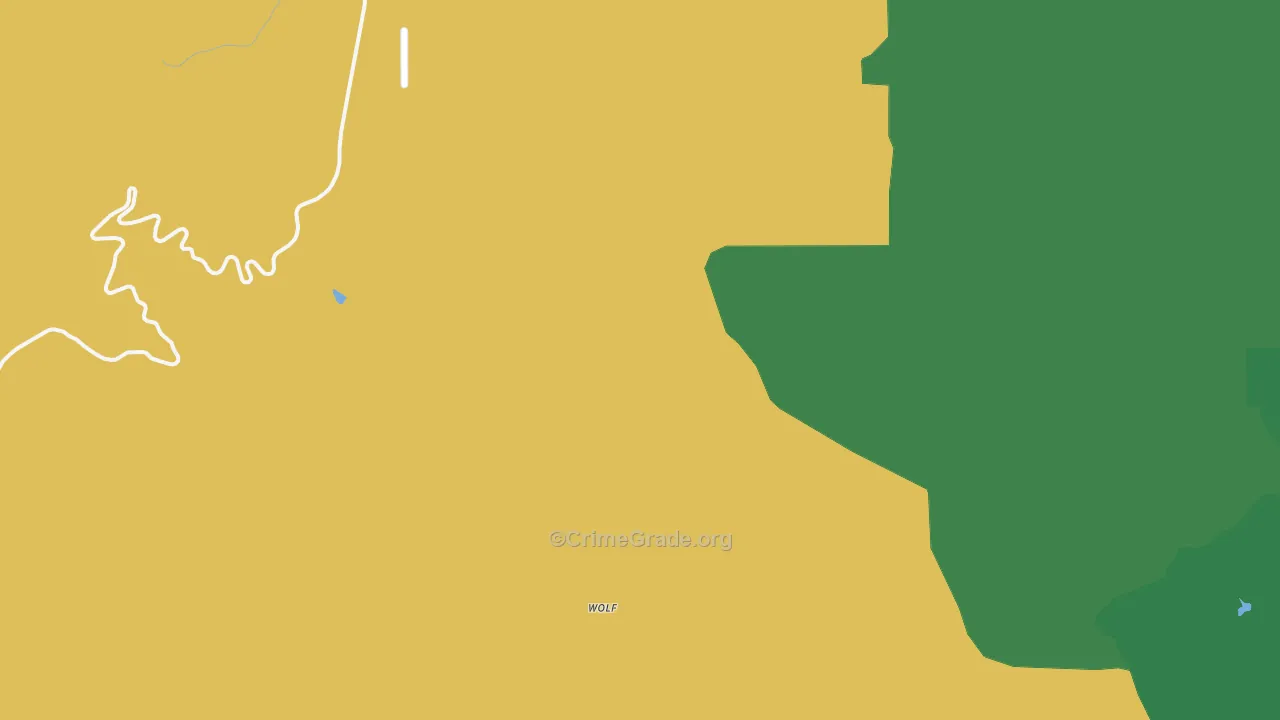 Wolf, WY Map of Drug-Related Crime Rates