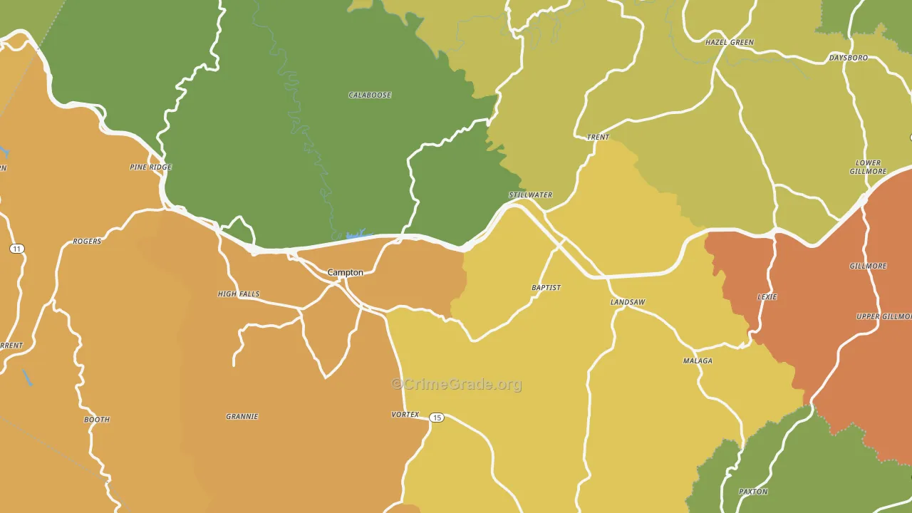 Wolfe County, KY Map of Drug-Related Crime Rates