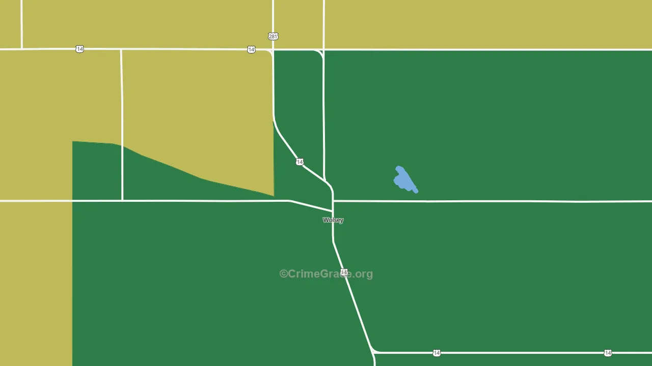 Wolsey, SD Map of Drug-Related Crime Rates