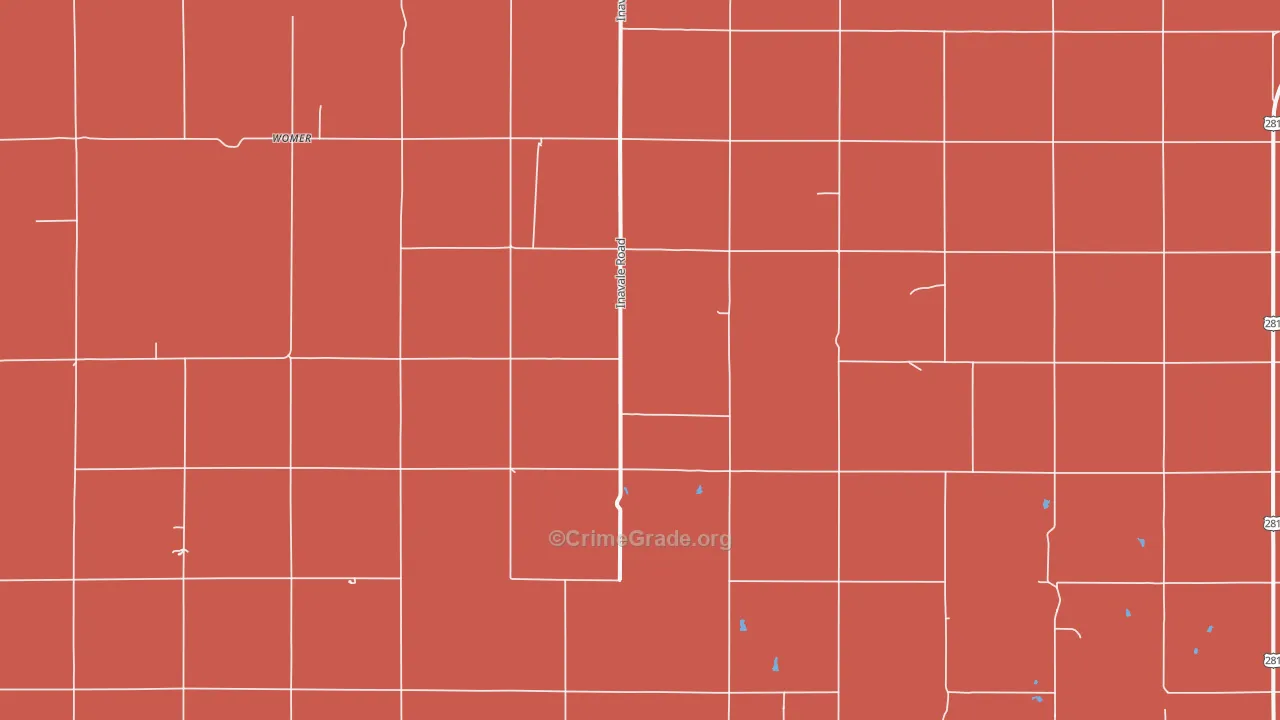 Womer, KS Map of Drug-Related Crime Rates