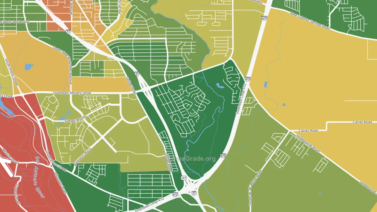 Woodbridge at Monte Viejo, San Antonio, TX Map of Drug-Related Crime Rates