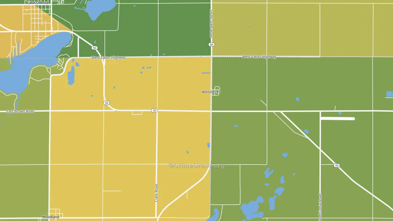 Woodbury, MI Map of Drug-Related Crime Rates