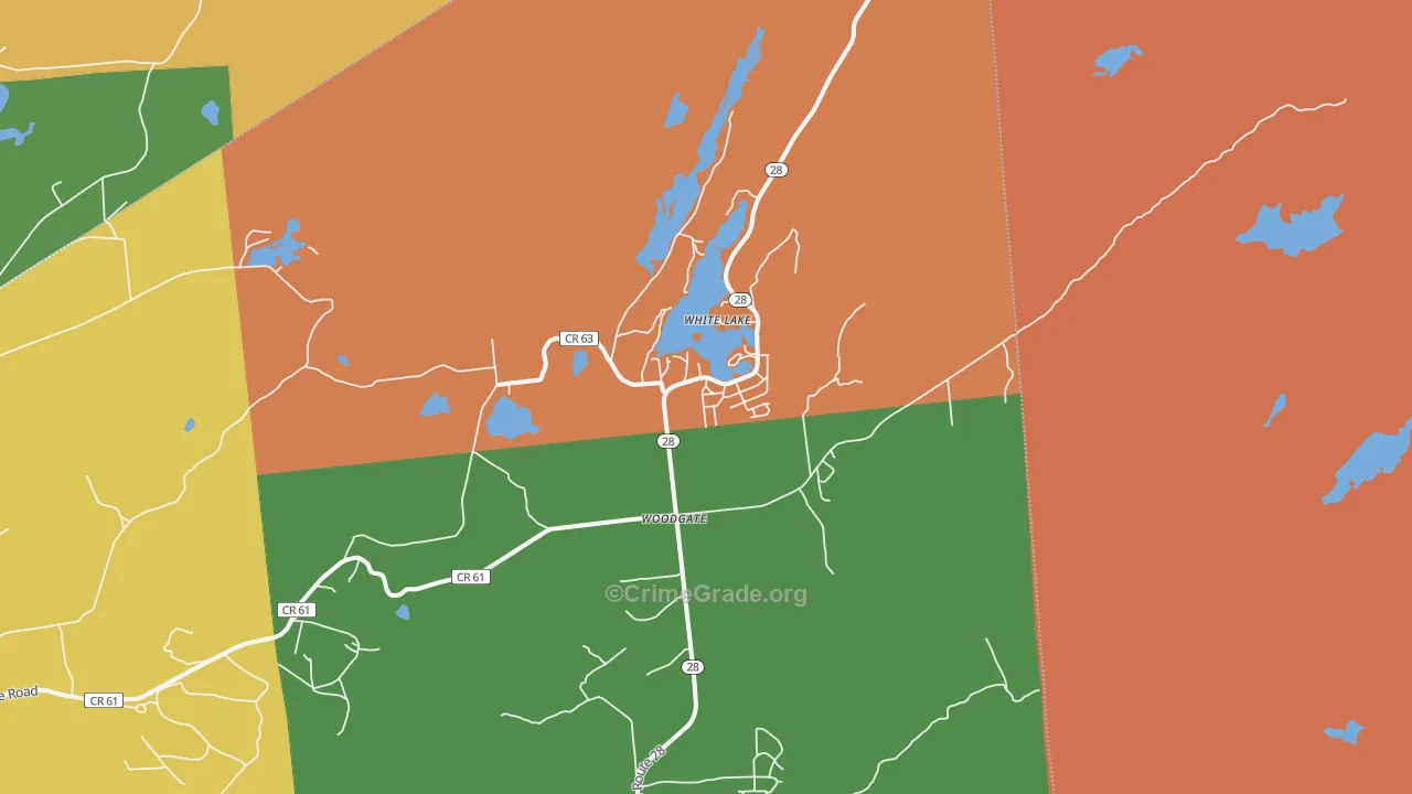 Woodgate, NY Map of Drug-Related Crime Rates