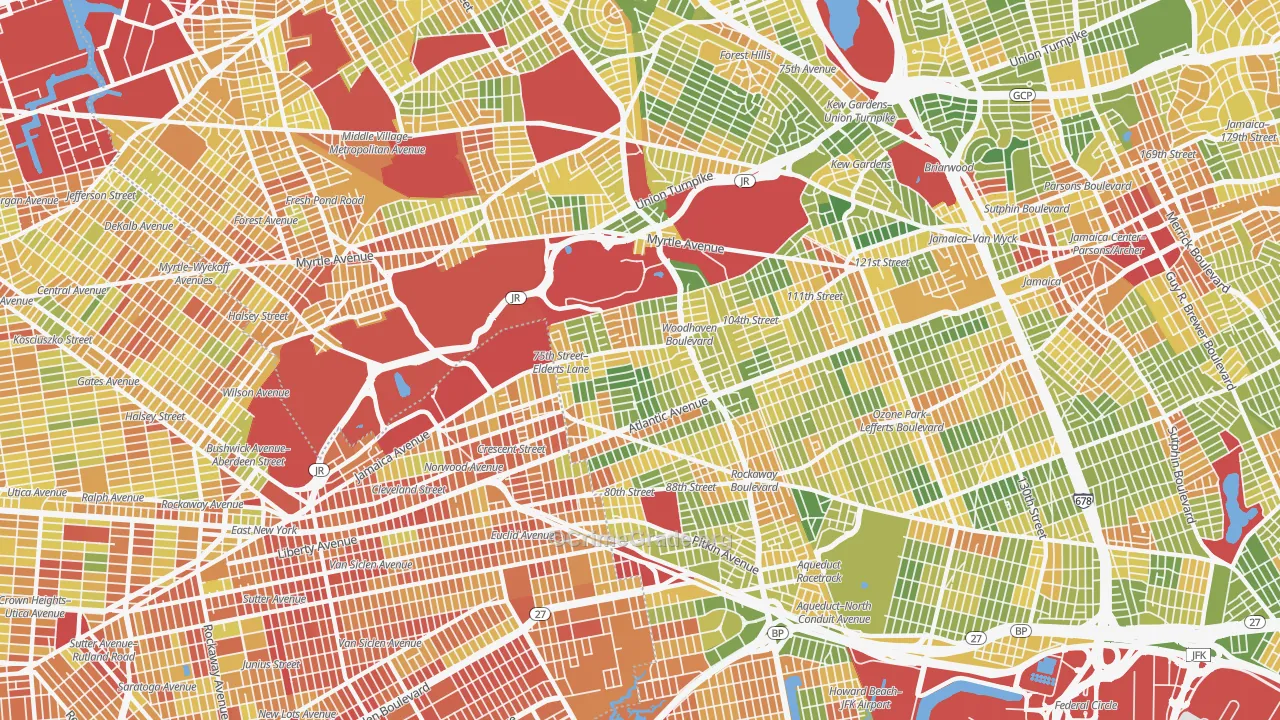 Woodhaven, Queens, NY Map of Drug-Related Crime Rates