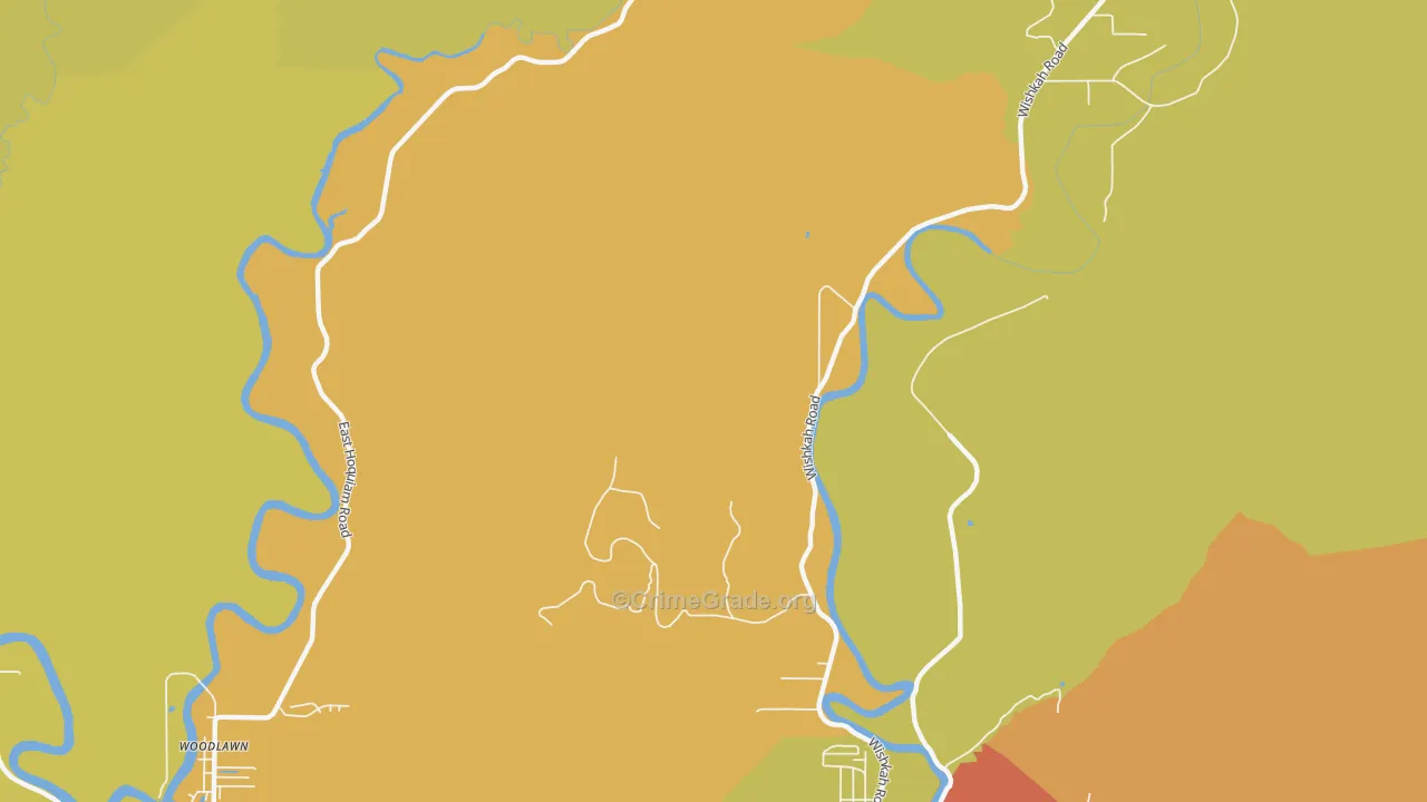 Woodlawn, WA Map of Drug-Related Crime Rates