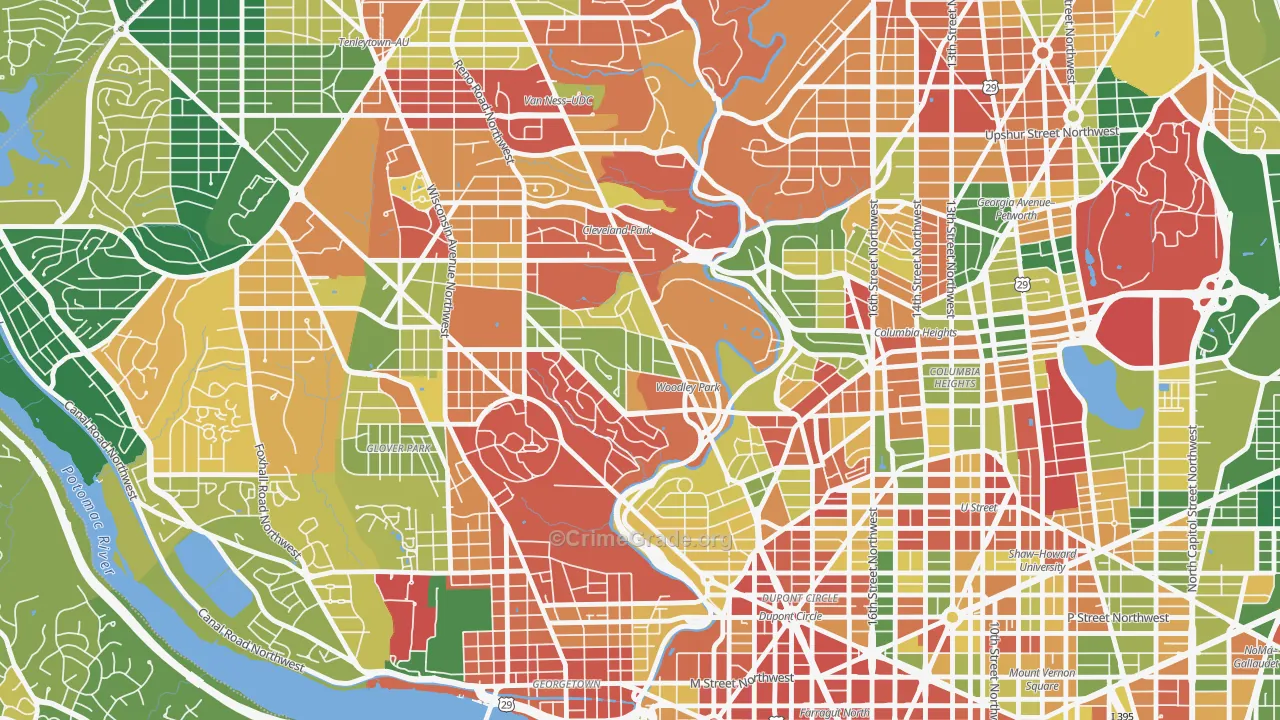 Woodley Park, Washington, DC Map of Drug-Related Crime Rates