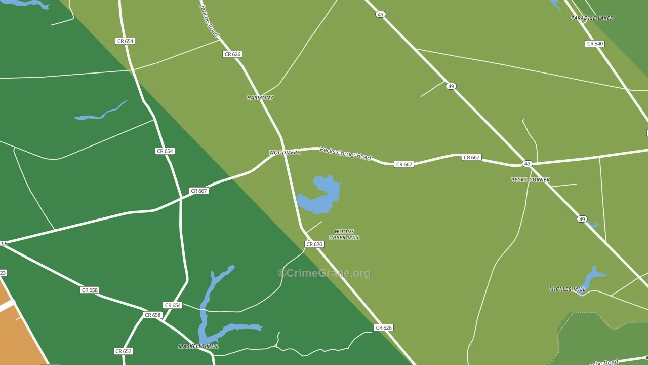 Woodmere, NJ Map of Drug-Related Crime Rates