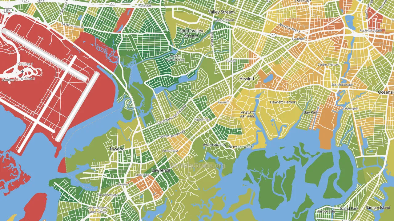 Woodmere, NY Map of Drug-Related Crime Rates