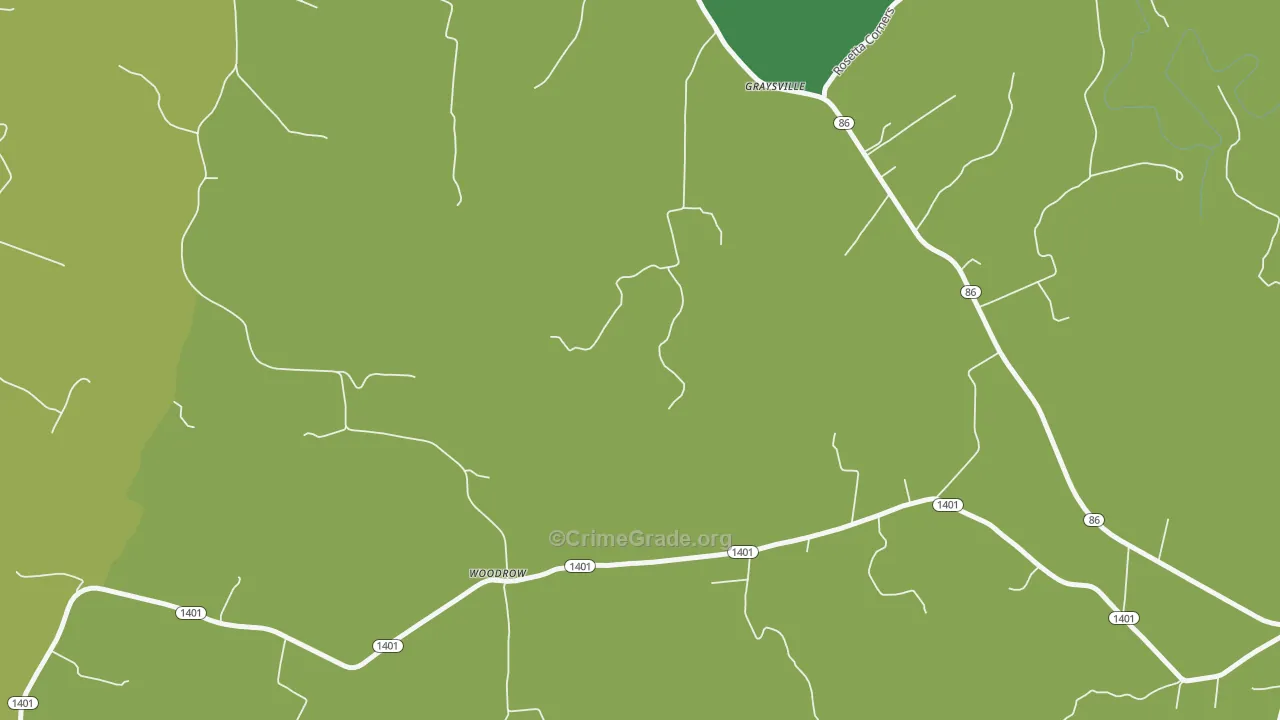 Woodrow, KY Map of Drug-Related Crime Rates