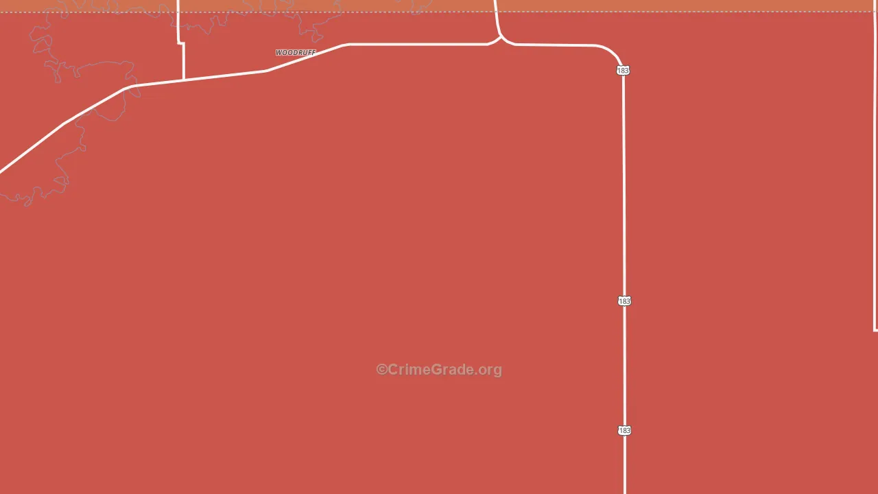 Woodruff, KS Map of Drug-Related Crime Rates