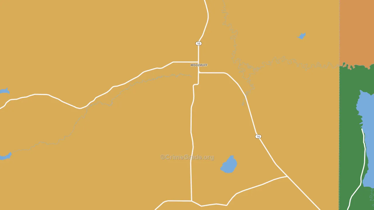 Woodruff, UT Map of Drug-Related Crime Rates