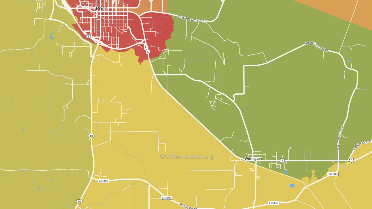 Woodside, UT Map of Drug-Related Crime Rates