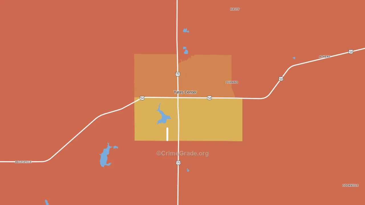 Woodson County, KS Map of Drug-Related Crime Rates