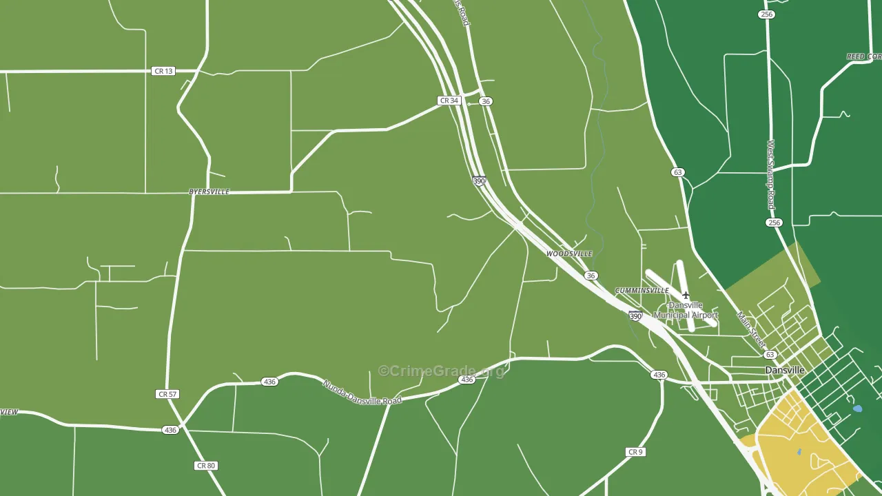 Woodsville, NY Map of Drug-Related Crime Rates