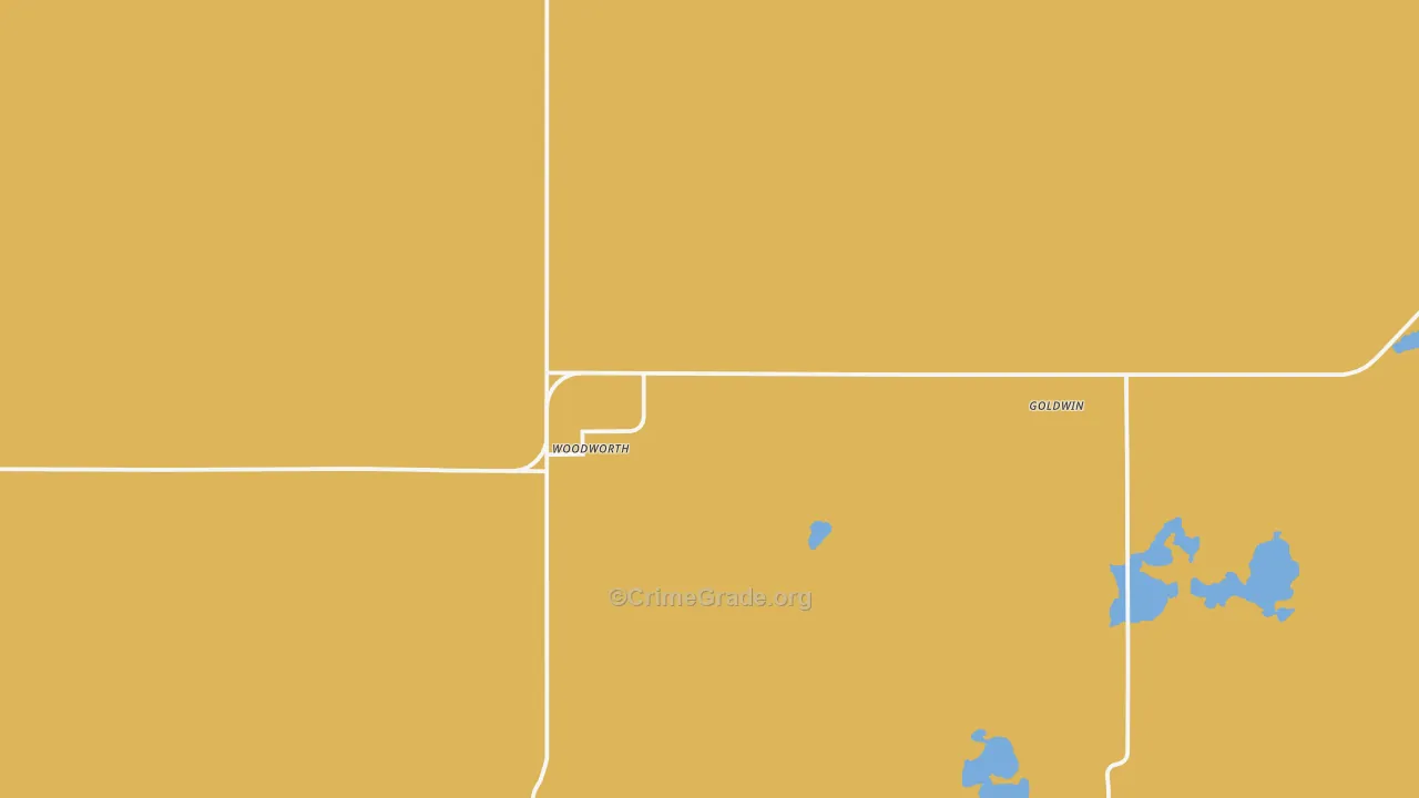 Woodworth, ND Map of Drug-Related Crime Rates