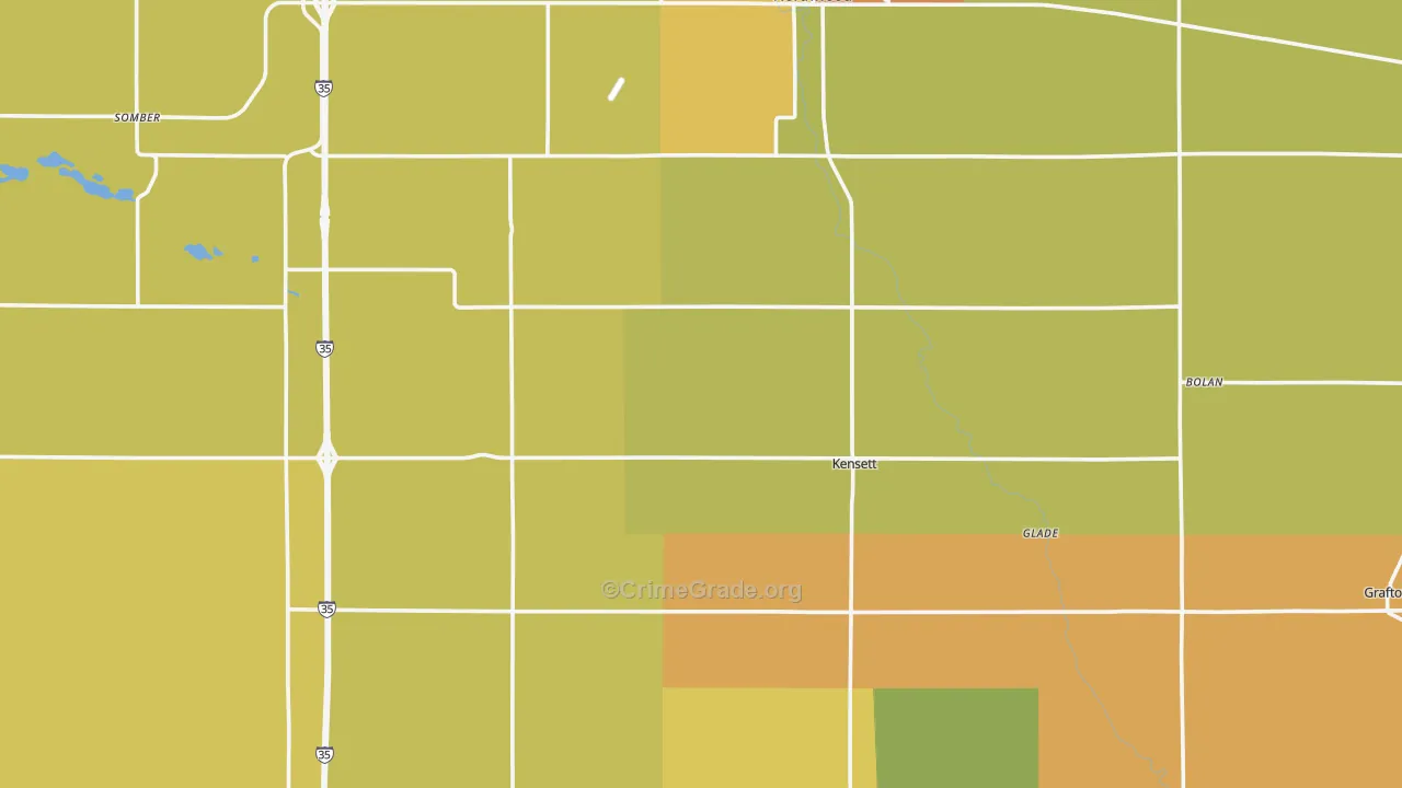 Worth County, IA Map of Drug-Related Crime Rates