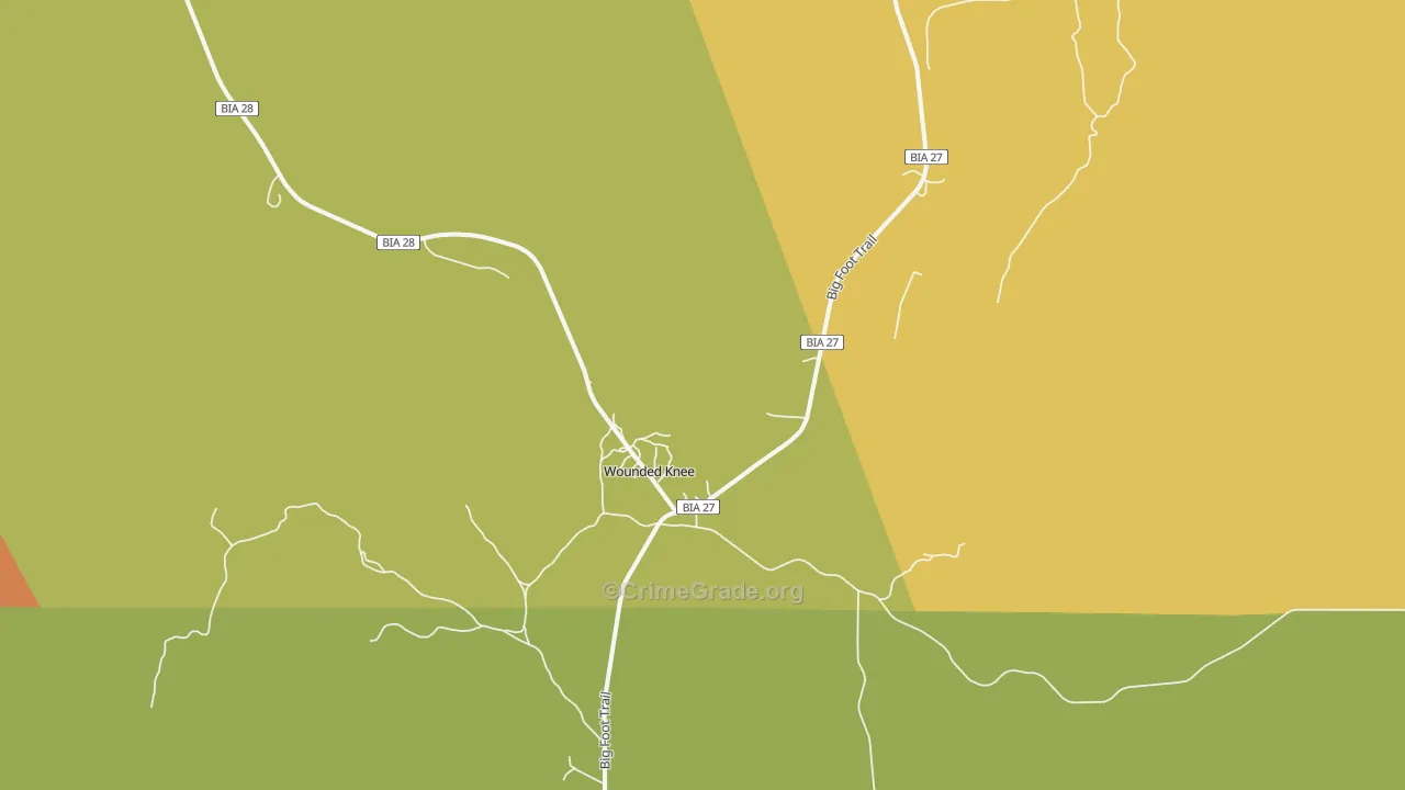 Wounded Knee, SD Map of Drug-Related Crime Rates