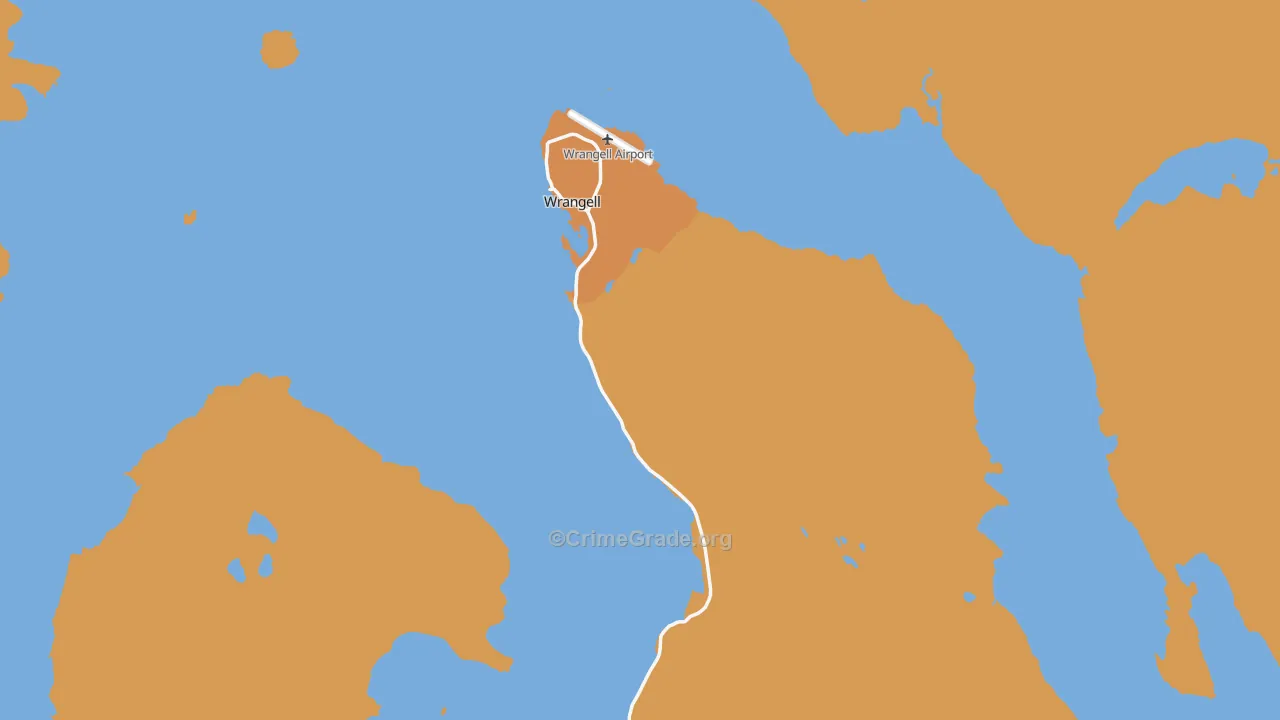 Wrangell, AK Map of Drug-Related Crime Rates