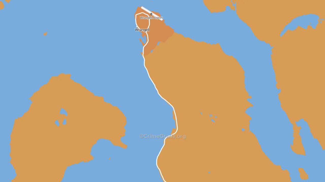 Wrangell City and Borough, AK Map of Drug-Related Crime Rates