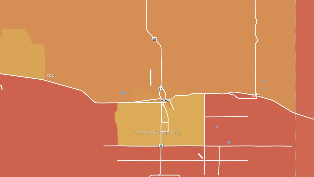 Wray, CO Map of Drug-Related Crime Rates
