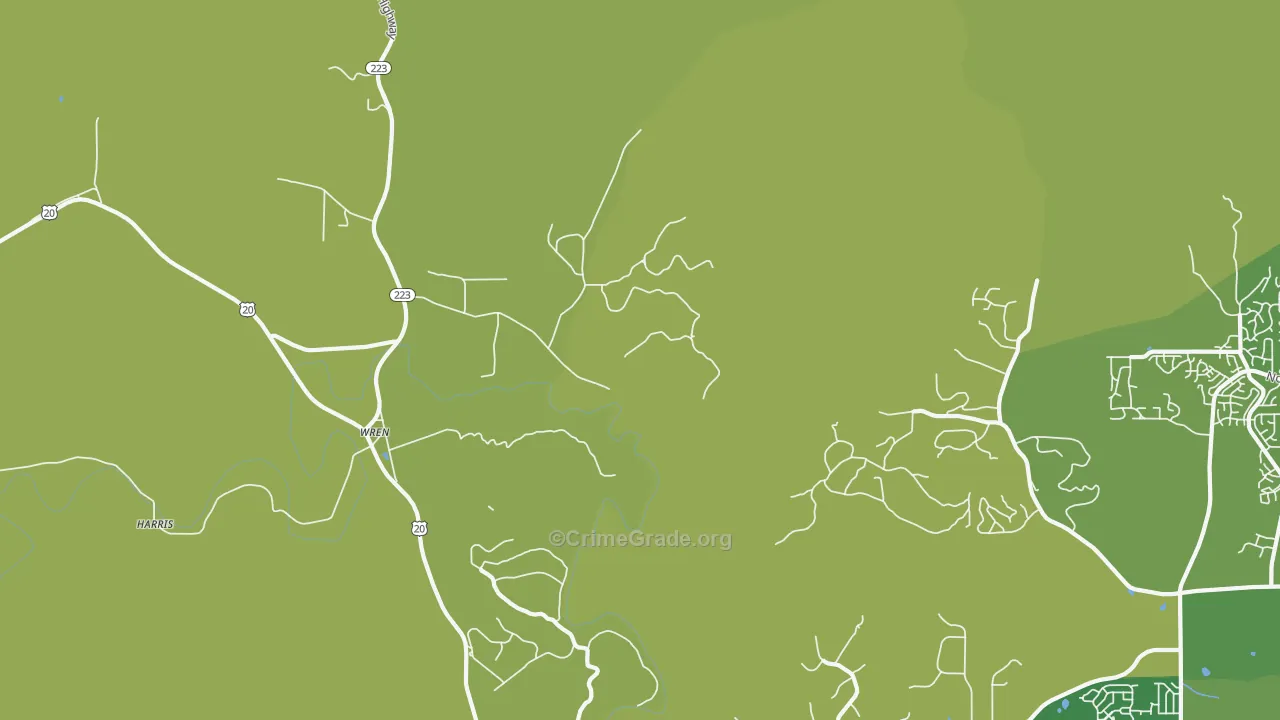 Wren, OR Map of Drug-Related Crime Rates