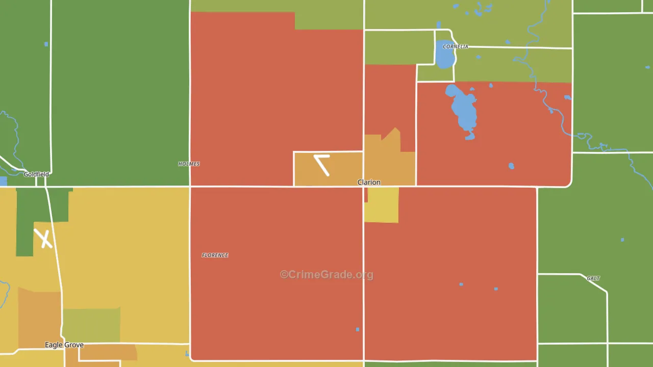Wright County, IA Map of Drug-Related Crime Rates