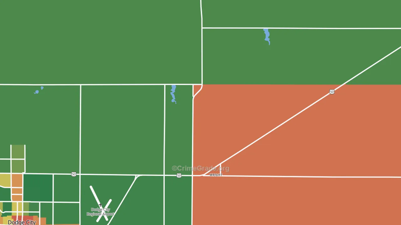 Wright, KS Map of Drug-Related Crime Rates