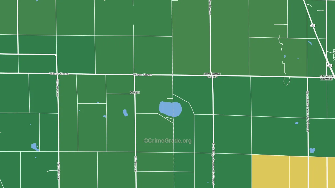Wright, MI Map of Drug-Related Crime Rates