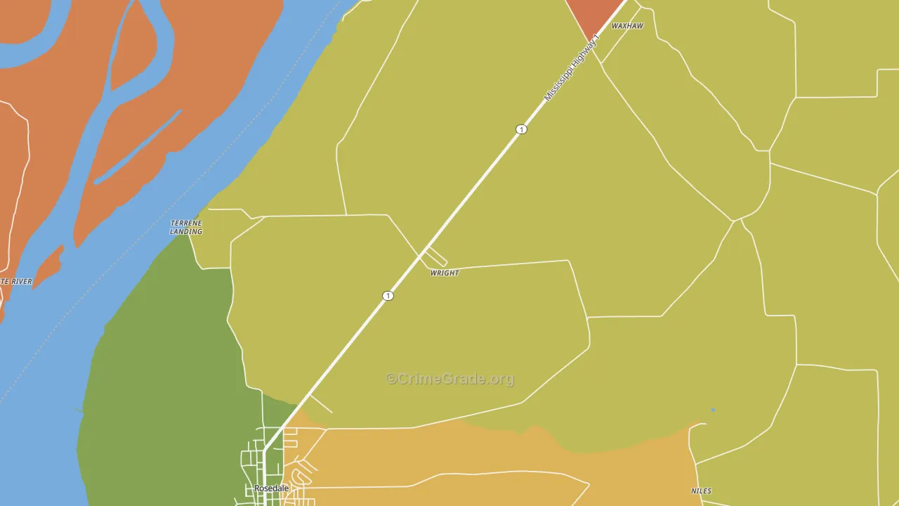 Wright, MS Map of Drug-Related Crime Rates