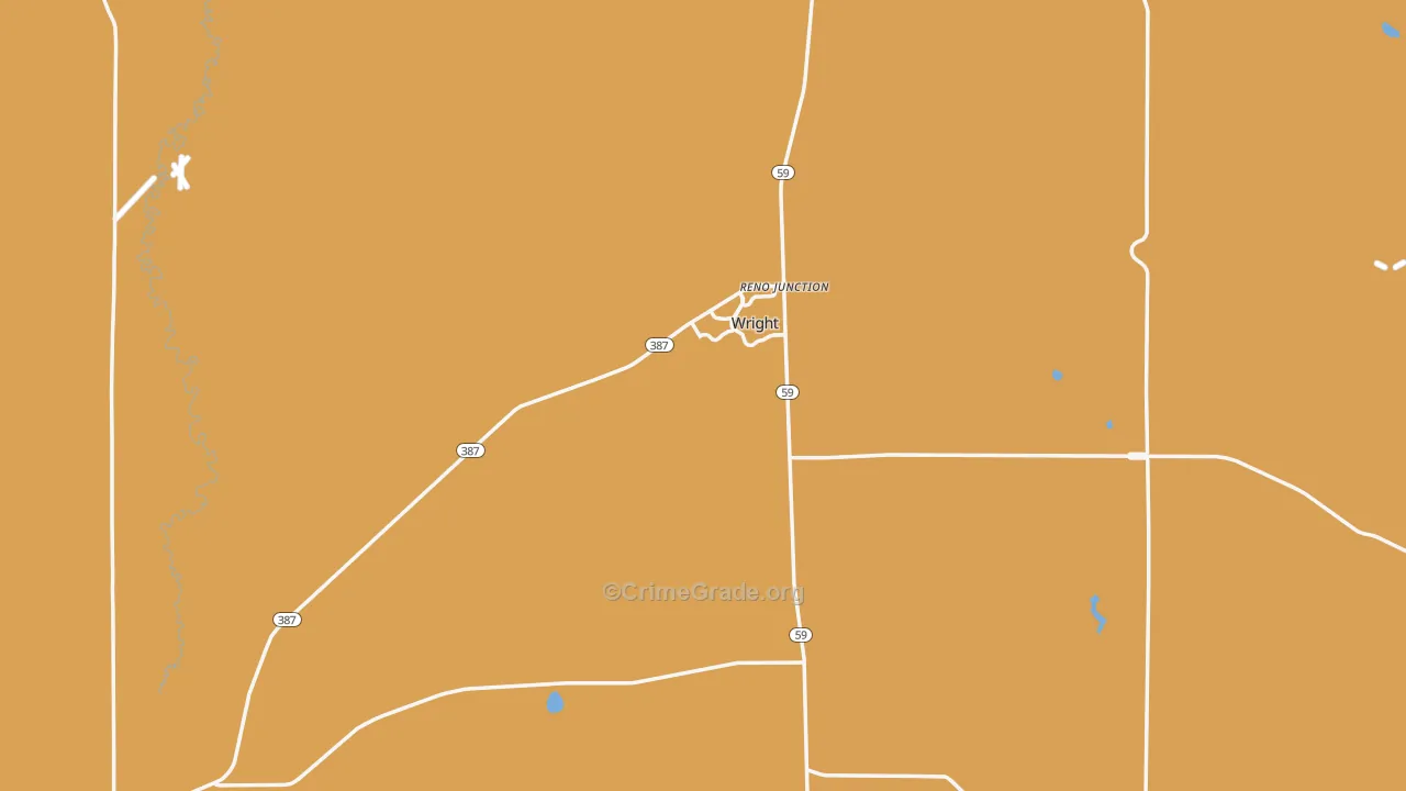 Wright, WY Map of Drug-Related Crime Rates