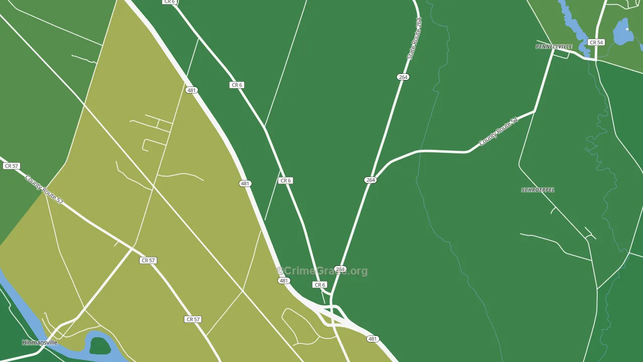 Wrights Corners, NY Map of Drug-Related Crime Rates