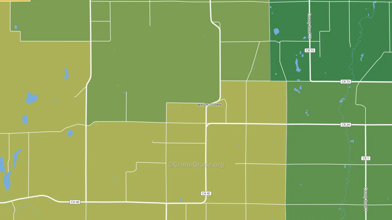 Wrightstown, MN Map of Drug-Related Crime Rates