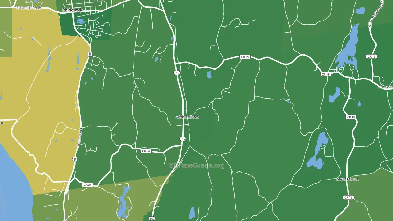 Wurtemburg, NY Map of Drug-Related Crime Rates