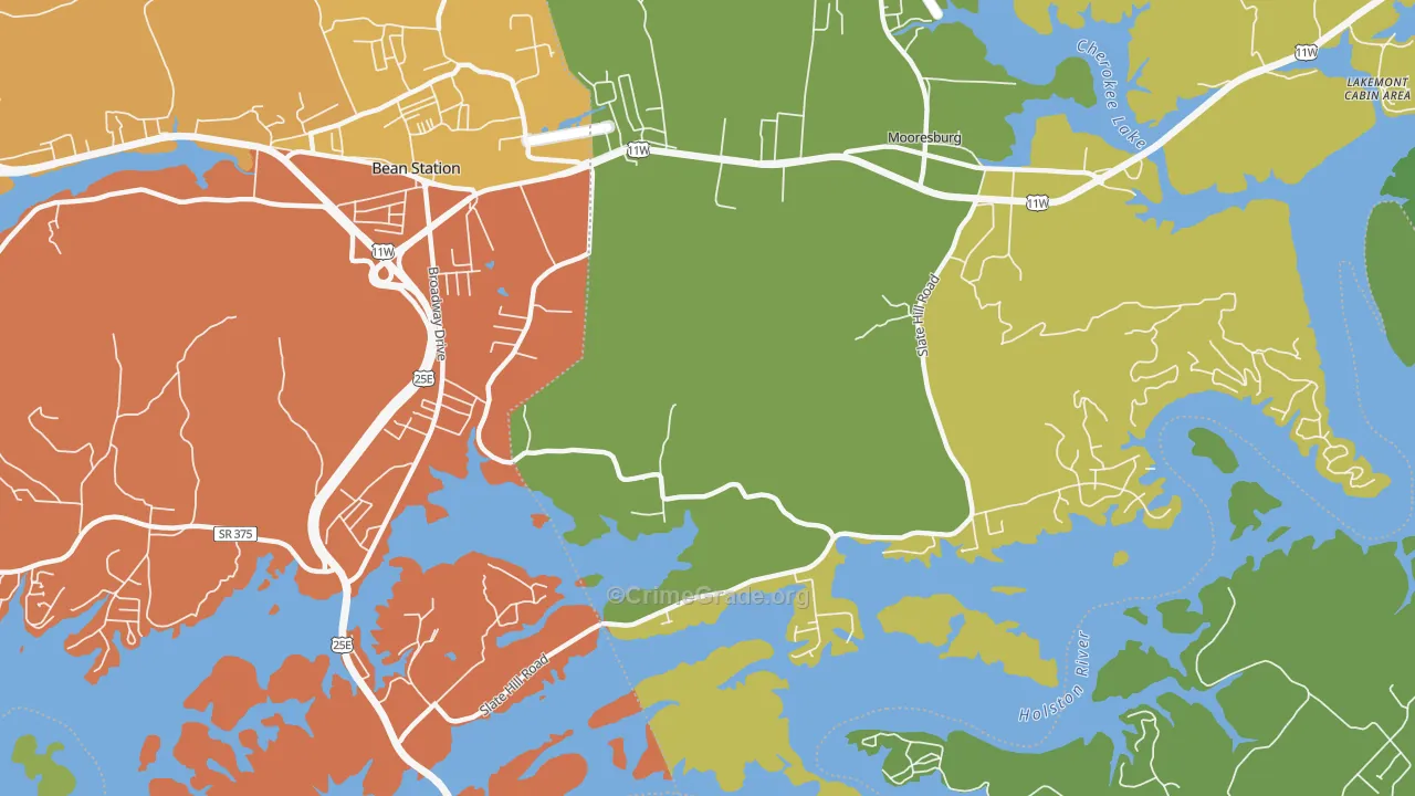 Wyatt Village, TN Map of Drug-Related Crime Rates