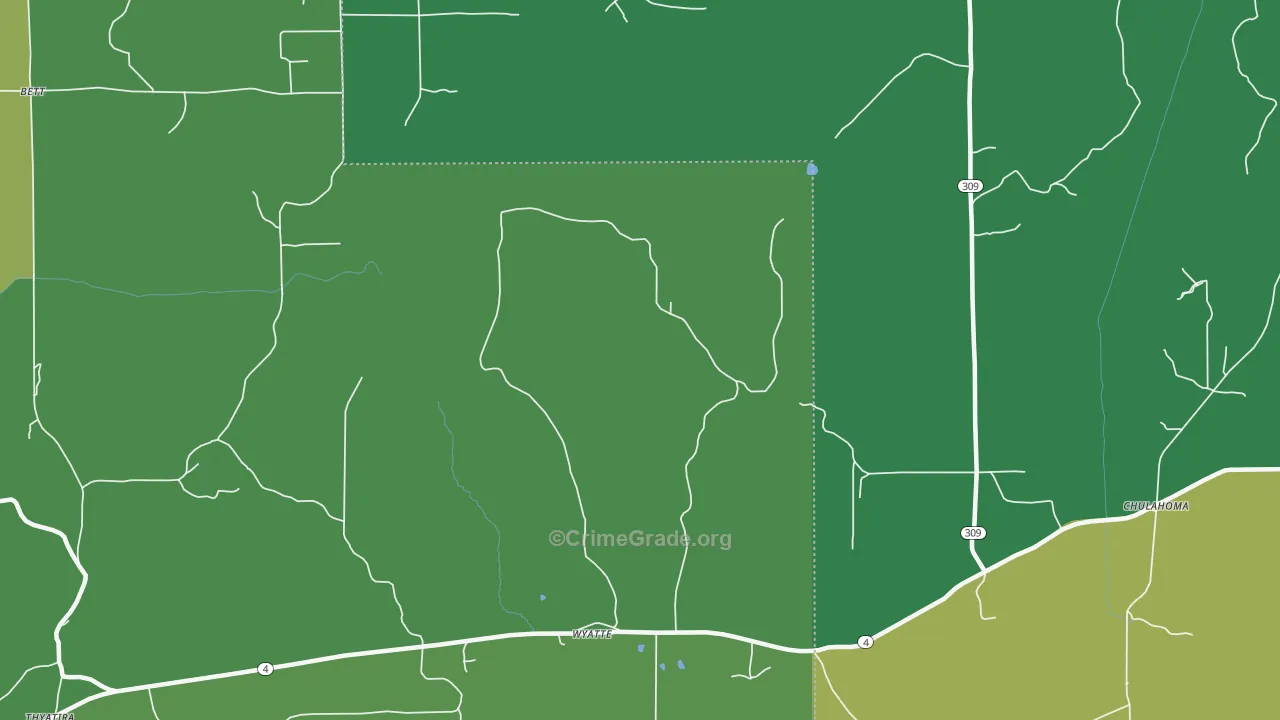Wyatte, MS Map of Drug-Related Crime Rates