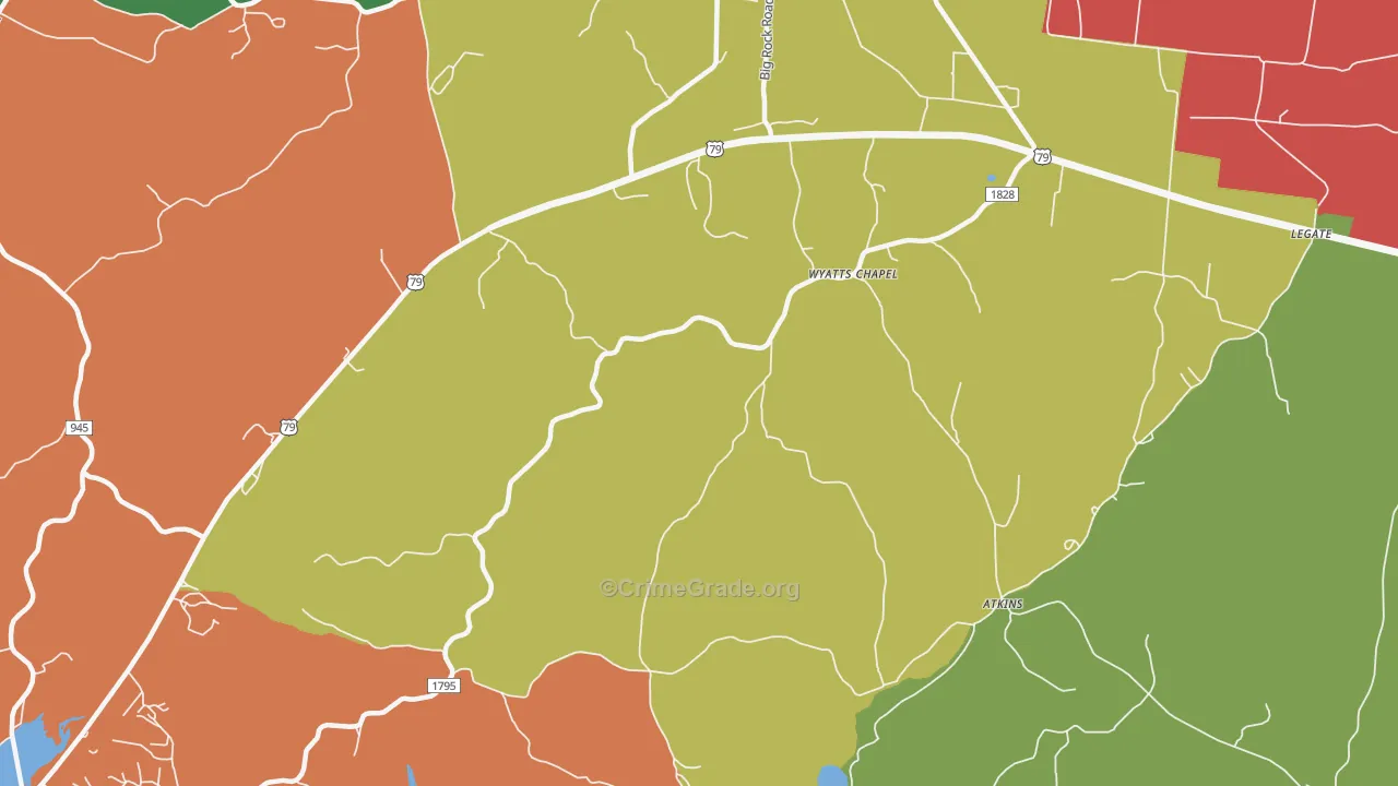 Wyatts Chapel, TN Map of Drug-Related Crime Rates
