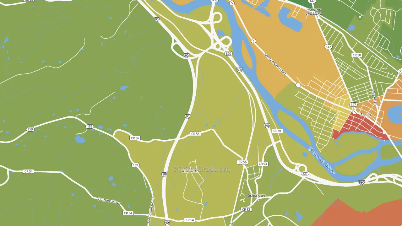 Wyatts, NY Map of Drug-Related Crime Rates