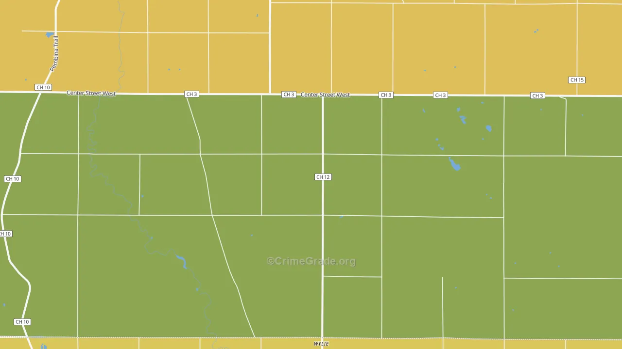 Wylie, MN Map of Drug-Related Crime Rates