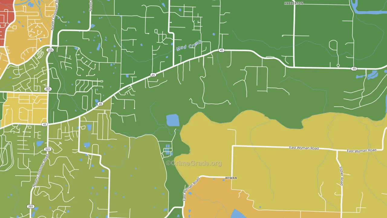 Wyman, AR Map of Drug-Related Crime Rates