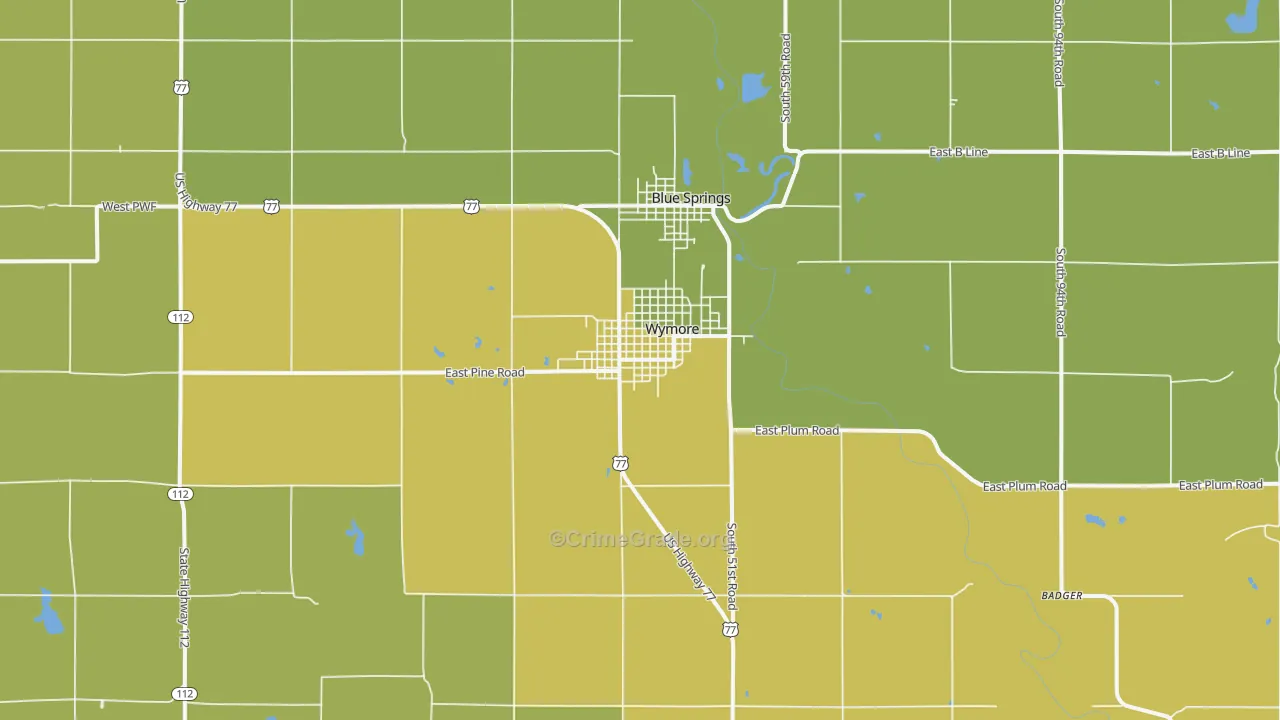 Wymore, NE Map of Drug-Related Crime Rates