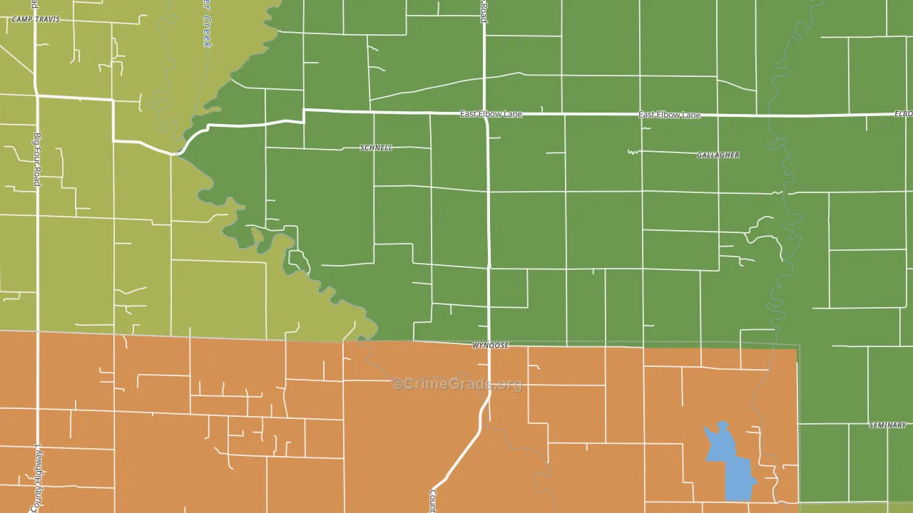 Wynoose, IL Map of Drug-Related Crime Rates