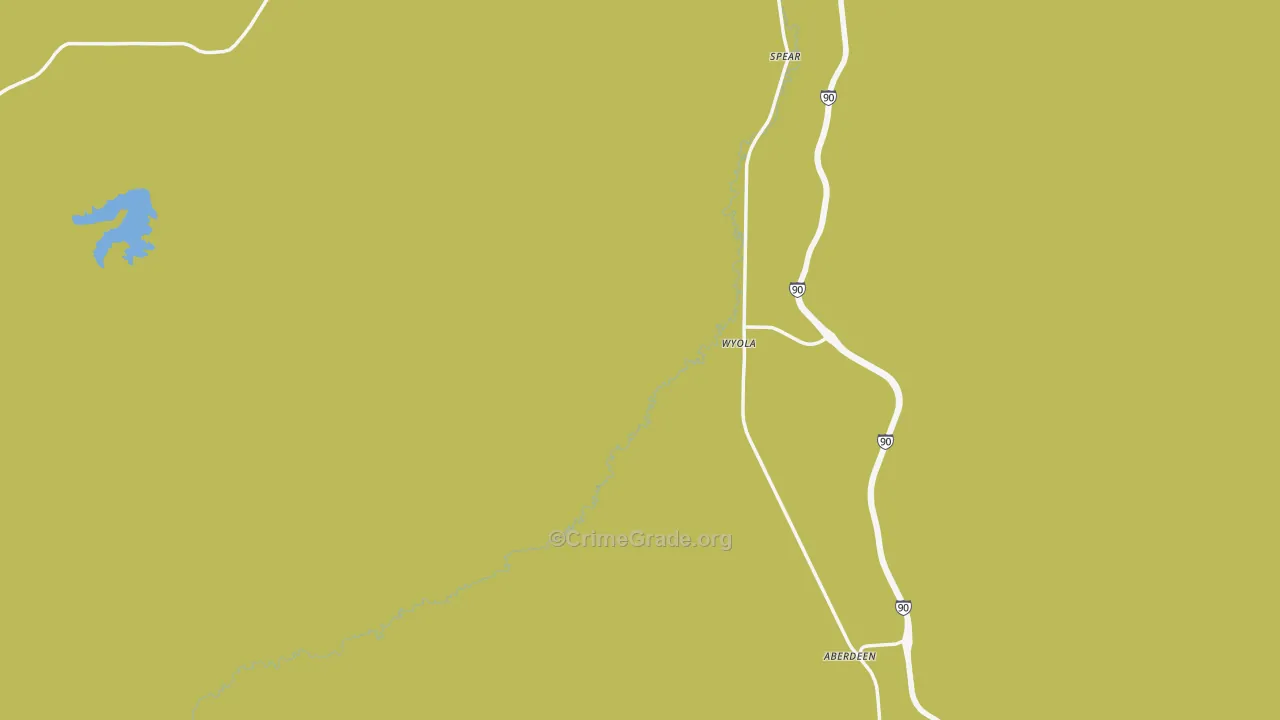 Wyola, MT Map of Drug-Related Crime Rates