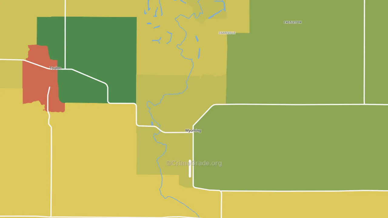 Wyoming, IL Map of Drug-Related Crime Rates
