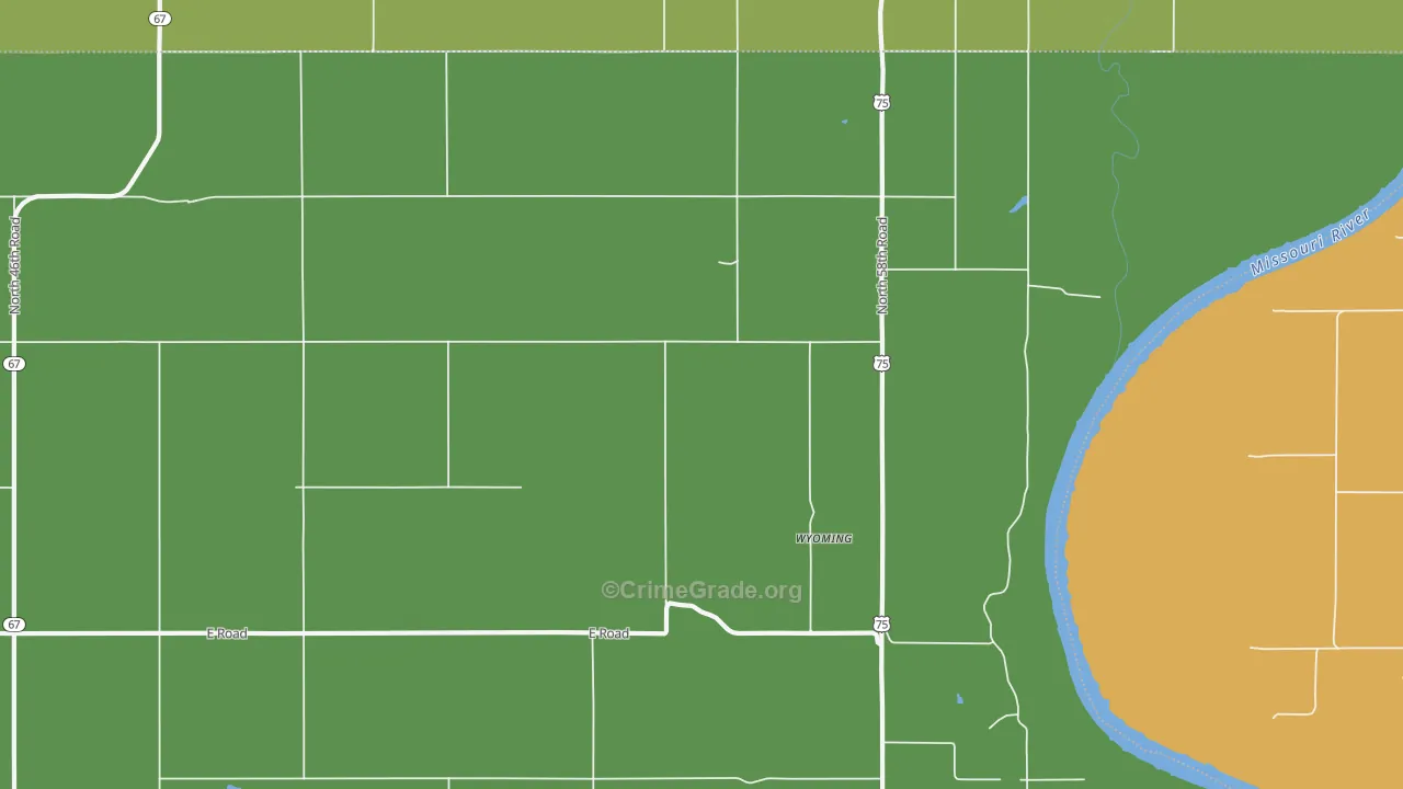 Wyoming, NE Map of Drug-Related Crime Rates