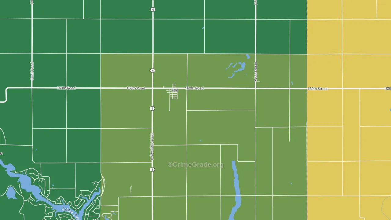 Yale, IA Map of Drug-Related Crime Rates