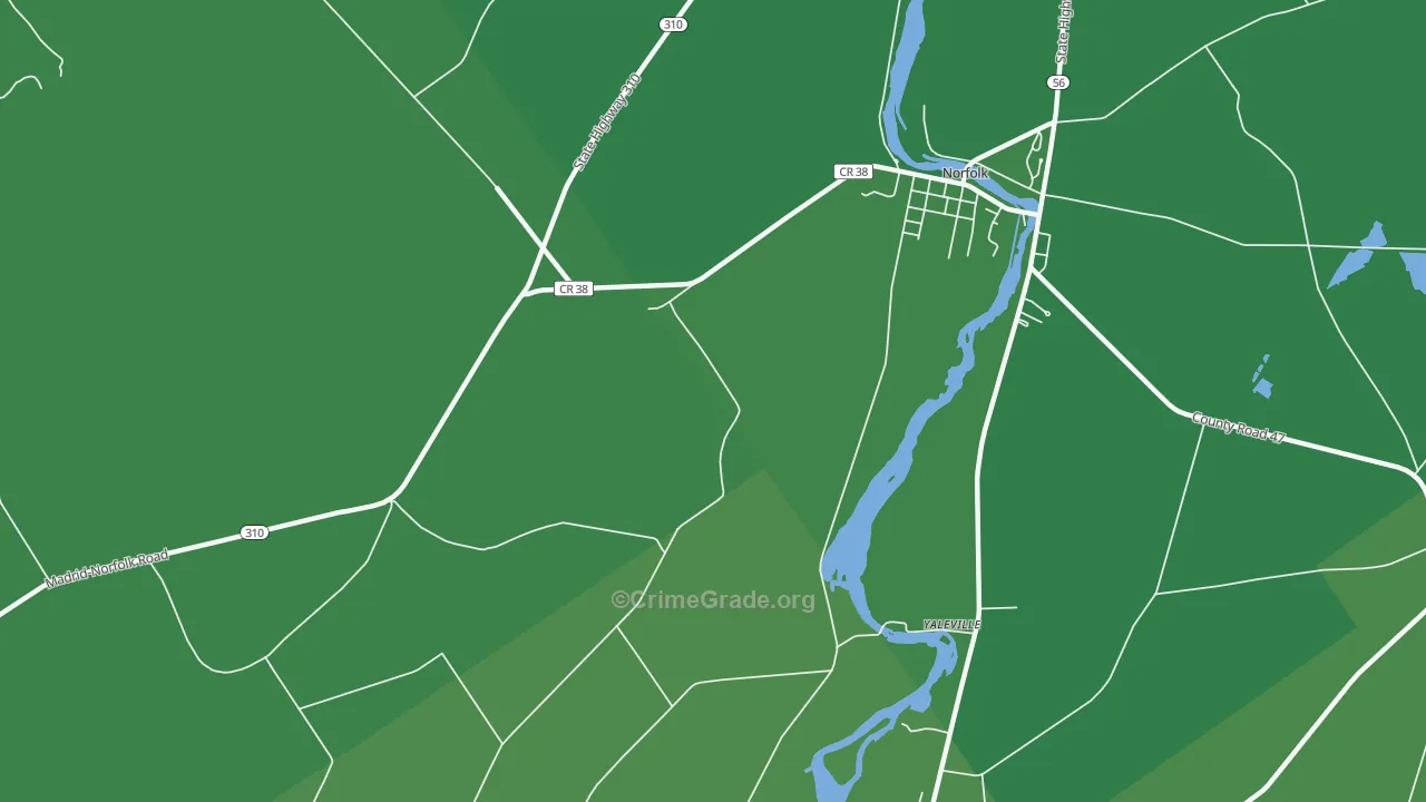 Yaleville, NY Map of Drug-Related Crime Rates
