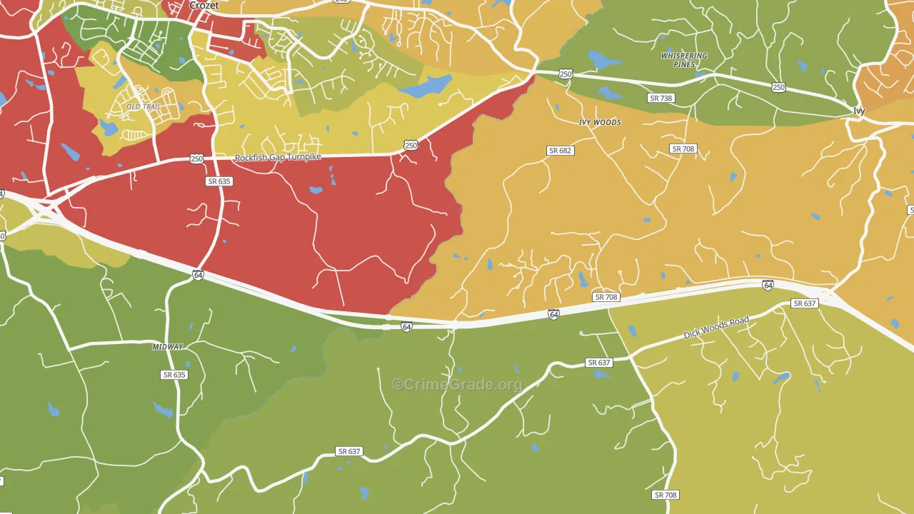 Yancey Mills, VA Map of Drug-Related Crime Rates