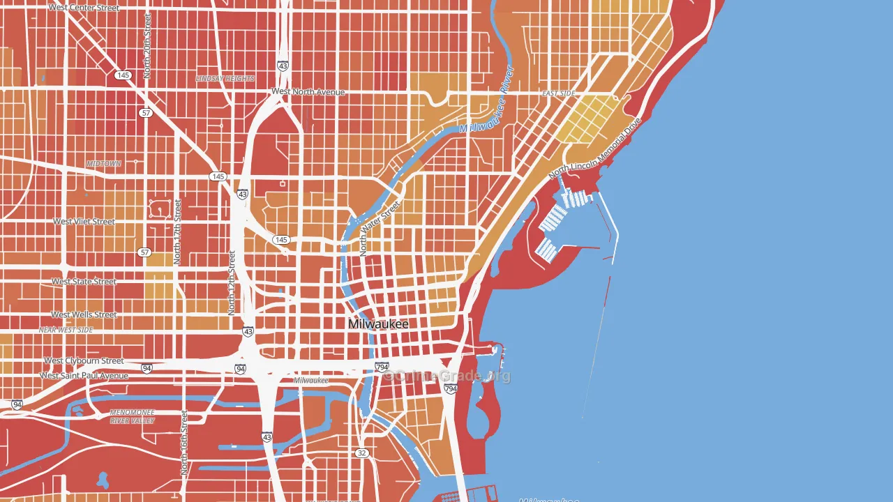 Yankee Hill, Milwaukee, WI Map of Drug-Related Crime Rates