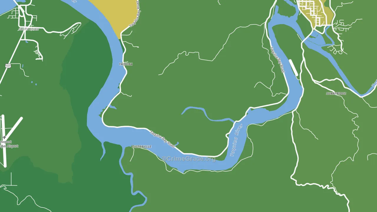 Yaquina, OR Map of Drug-Related Crime Rates