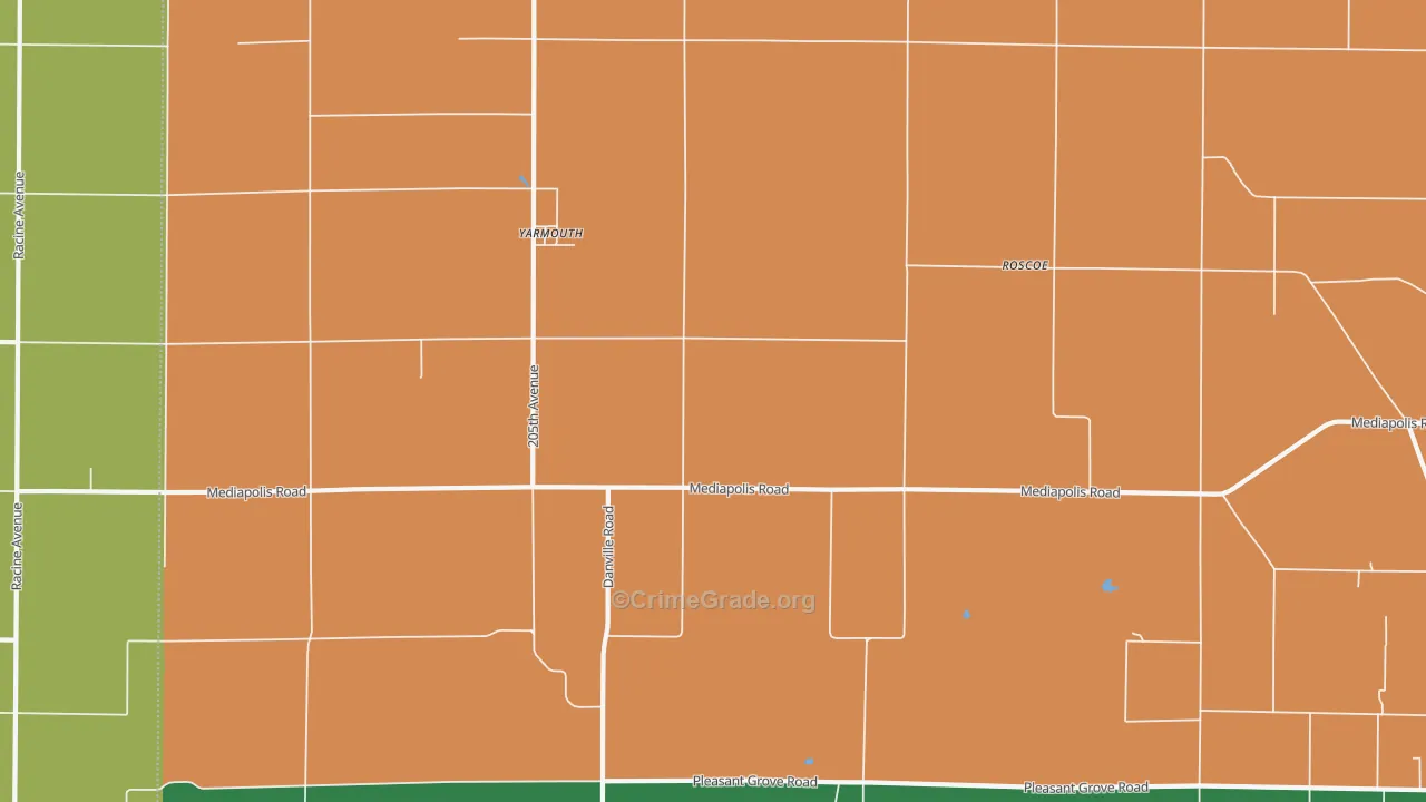 Yarmouth, IA Map of Drug-Related Crime Rates